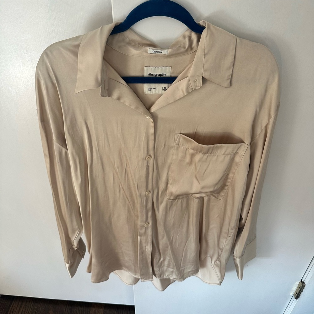 Abercrombie — silk oversized button up
